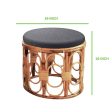 Wooden Bamboo Stool muda | Cane round Muda for Living Room, Balcony and Garden Fashion