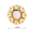 Swadeshi Bamboo Rattan Flower Mirror, Boho Mirror, Living Room Decor Online