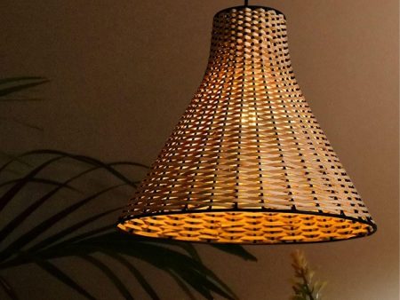 Handwoven Bamboo Cane Hanging Lamp Shade for Home For Cheap