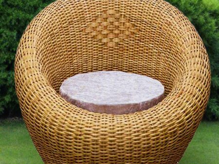 Cane Bamboo Bunai Apple Sofa Chair set of 1. For Sale