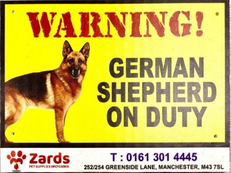 Caution  Warning COREX Sign Board   GERMAN SHEPHERD ON DUTY  Sale