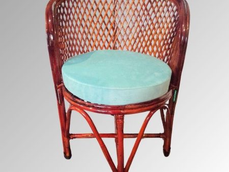 Swadeshi Bamboo Cane Rattan  Arm Designer Jali Chair for Home, Office, Garden & Balcony (Set of 1 chair) Fashion