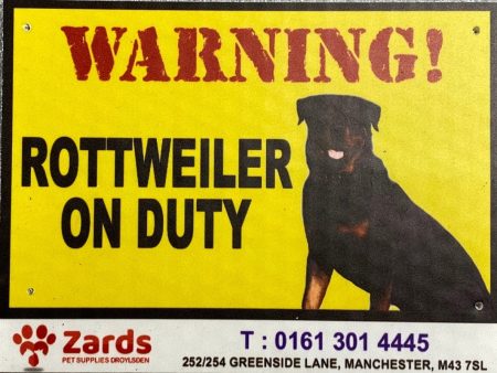 Caution  Warning COREX Sign Board   ROTTWEILER ON DUTY  on Sale