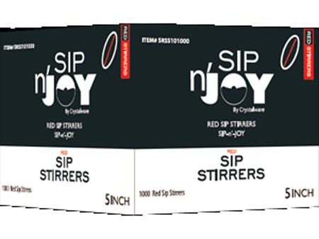 Sip n  Joy 5  Red Sip Stirrer-Red(5 ) For Sale