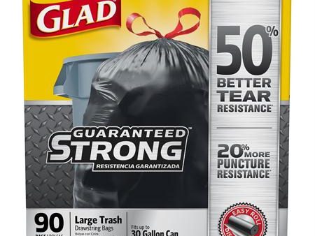 Glad Drawstring 30 Gal. Trash Bags-Black Hot on Sale