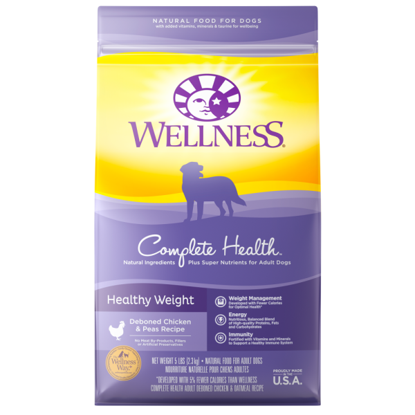 Wellness Complete Health Natural Healthy Weight Chicken and Peas Recipe Dry Dog Food Supply