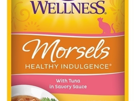 Wellness Healthy Indulgence Natural Grain Free Morsels with Tuna in Savory Sauce Cat Food Pouch on Sale