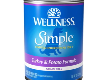 Wellness Simple Natural Limited Ingredient Diet Turkey and Potato Recipe Wet Canned Dog Food For Discount