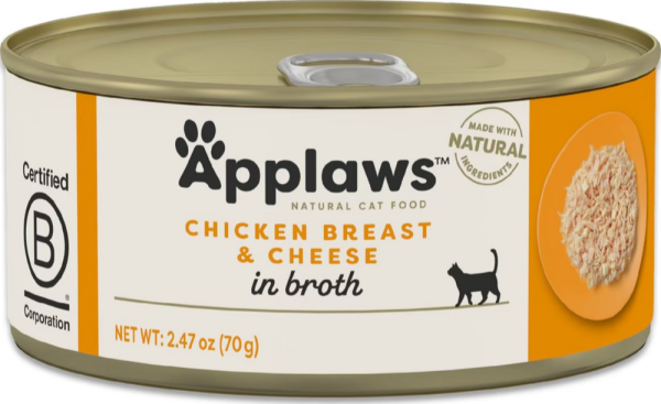 Applaws Natural Wet Cat Food Chicken Breast with Cheese in Broth For Sale