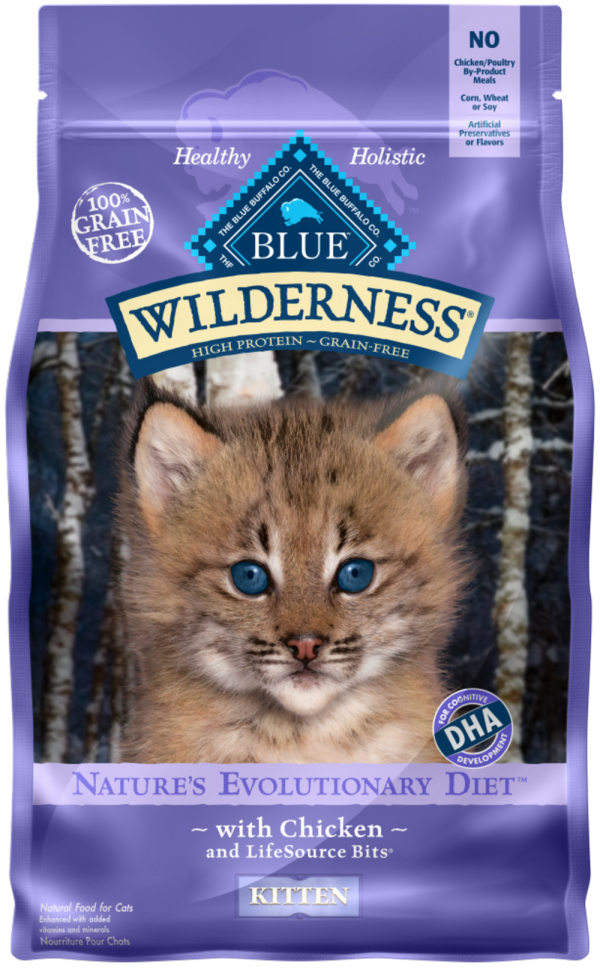 Blue Buffalo Wilderness Kitten High-Protein Grain-Free Chicken Recipe Dry Cat Food Sale