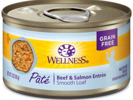 Wellness Complete Health Grain Free Natural Beef and Salmon Recipe Canned Cat Food Supply