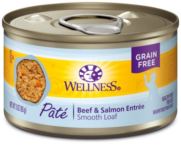 Wellness Complete Health Grain Free Natural Beef and Salmon Recipe Canned Cat Food Supply