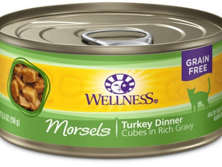 Wellness Grain Free Natural Turkey Morsels Dinner Canned Cat Food For Discount