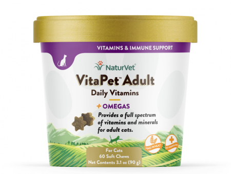 NaturVet VitaPet Adult Daily Vitamin Plus Omegas Aid Chewable Tablets for Cats Online